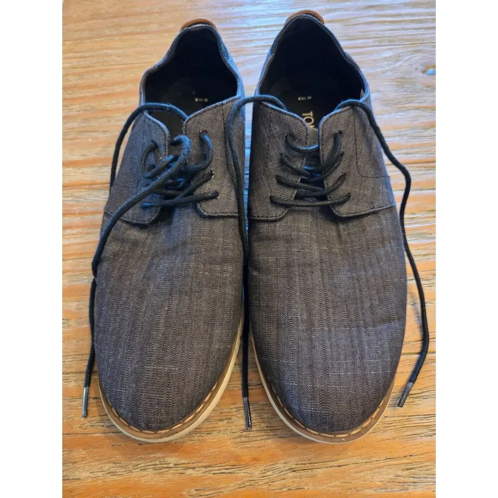 TOMS Men's Navi Oxford, black denim #10015042